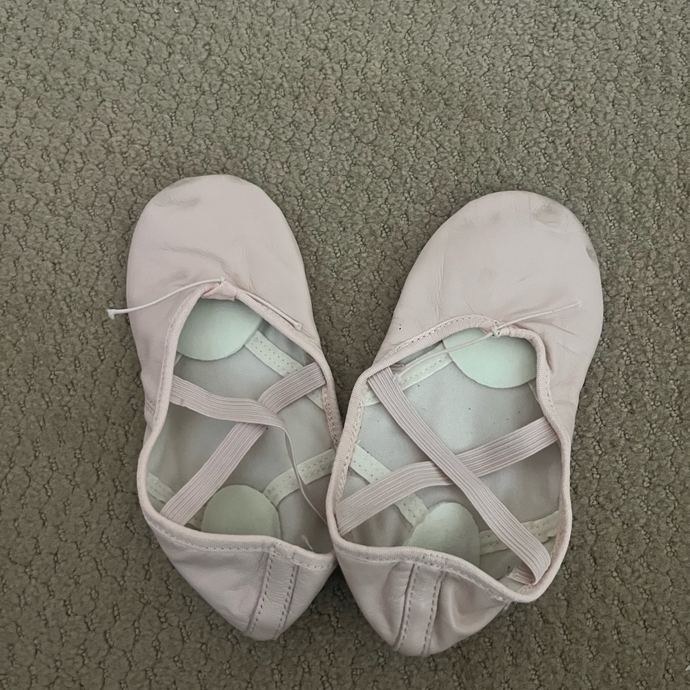 Capezio Light Beige Ballet Slippers with Crisscross Straps